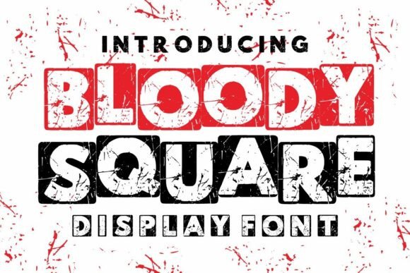 Bloody Square: Elevating Design with Raw Texture and Impact