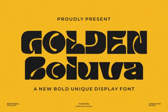 Golden Boluva: Evaluating a Modern Display Font for Brand Identity and Design Projects
