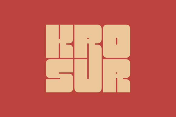 Krosur: Bold, Modern Display Font for Strong Designs
