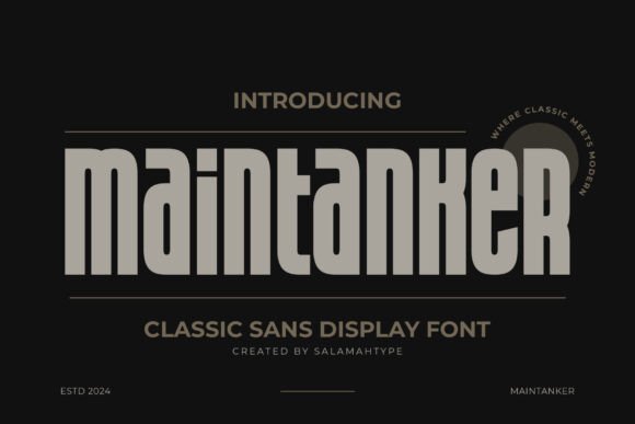 Maintanker: Bold Typography for Packaging and Logos