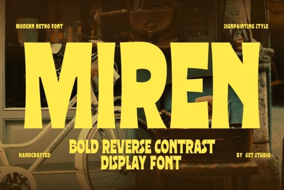 Miren: The Bold Reverse-Contrast Typeface Redefining Retro Branding
