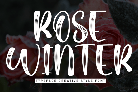 Rose Winter: The Artistic Display Font That Brings Hand-Painted Charm to Your Designs