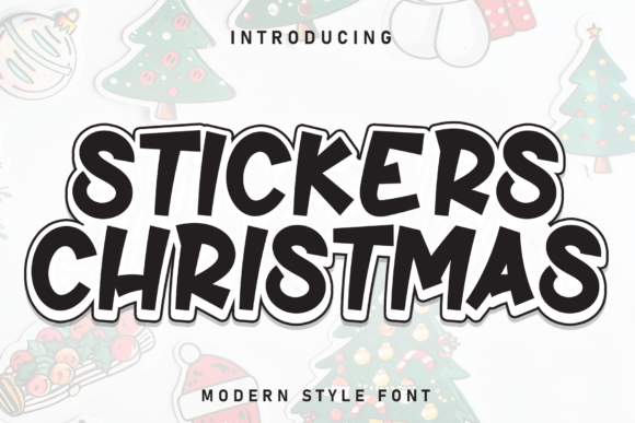 Stickers Christmas: A Playful Typography Guide for Festive Designs